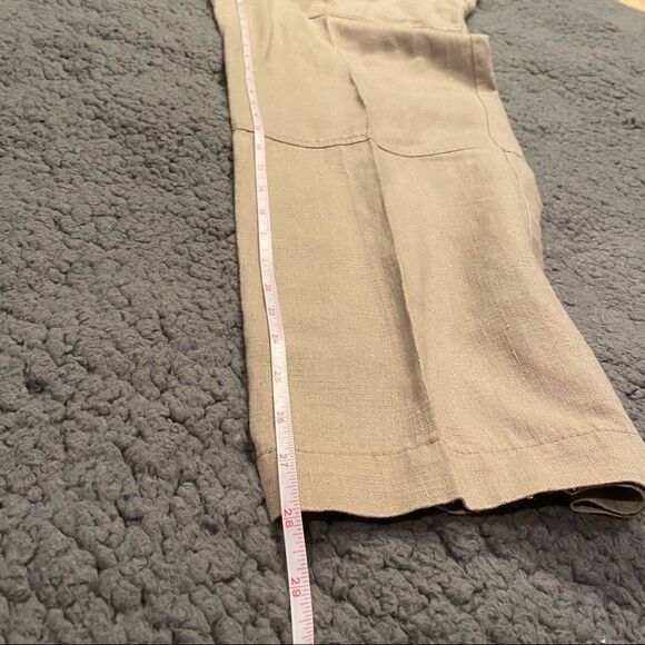Chico’s Tan Linen Blend Pants Size 0 Drawstring - Picture 11 of 12